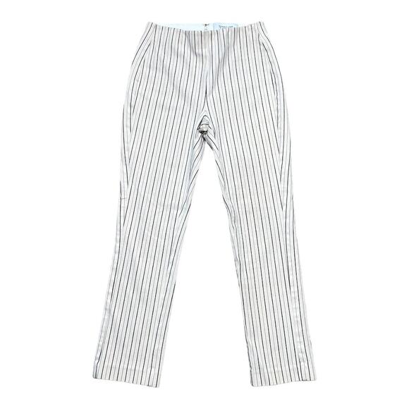 10 Crosby Derek Lam Striped Stretch Cotton Cropped Pants Size 0 - Picture 1 of 4
